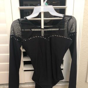 Black custom leotard